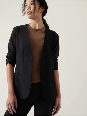 Athleta Avenue Black Lightweight Blazer